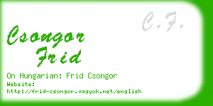 csongor frid business card